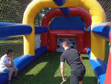 pronájem obří nafukovací florbalové branky