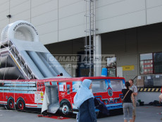 Nafukovací skluzavka Hasičské auto